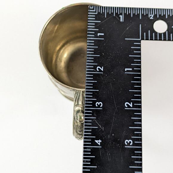 Corbell & Co Silverplated Repousse Cup Mug Signed English Maker Mark Castle - Picture 14 of 14